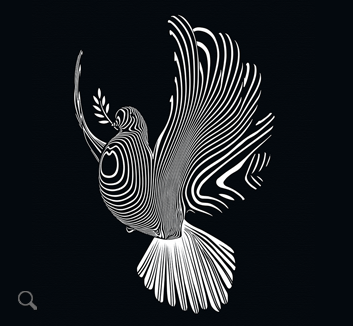 Dove of Peace large-scale acrylic artwork by Ann Generlich