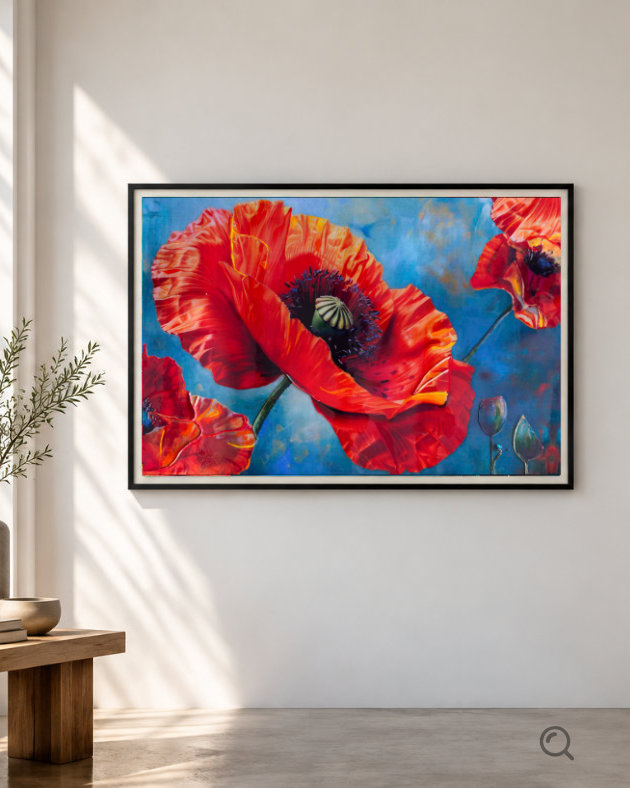 Poppies, artwork by Ann Generlich